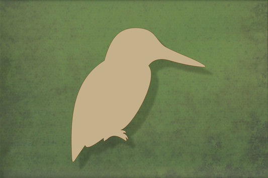Laser cut, blank wooden Kingfisher shape for craft