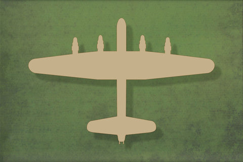Laser cut, blank wooden Lancaster bomber shape for craft