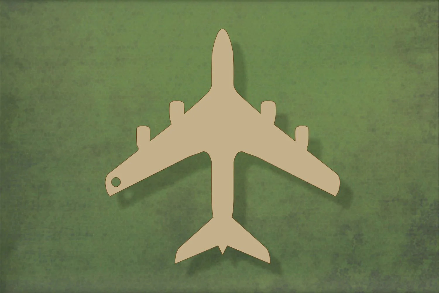 laser cut blank wooden Passenger plane shape for craft