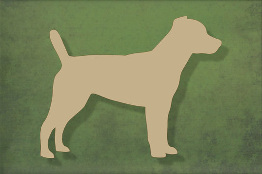 laser cut blank wooden Patterdale terrier shape for craft