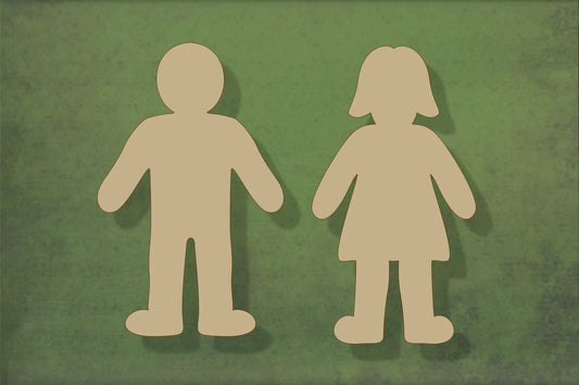 laser cut blank wooden People mk2 pair shape for craft