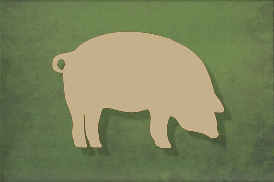 laser cut blank wooden Pig shape for craft
