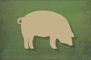 Laser cut, blank wooden Pig shape for craft