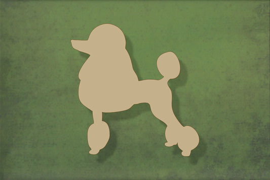 laser cut blank wooden Poodle shape for craft