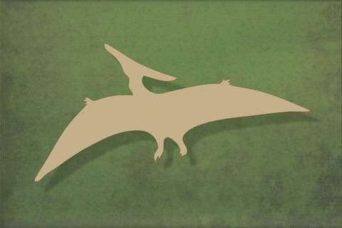 Laser cut, blank wooden Pterodactyl dinosaur shape for craft