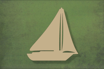 Laser cut, blank wooden Sailing Boat 1 shape for craft