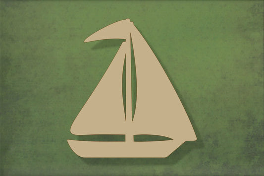 laser cut blank wooden Sailing boat 2 shape for craft