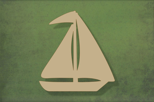 Laser cut, blank wooden Sailing boat 2 shape for craft