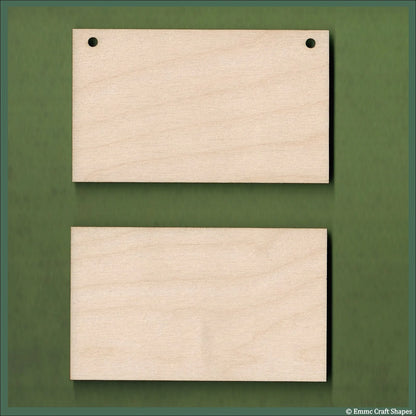 12 cm Wide Blank board plaques with square corners - plywood