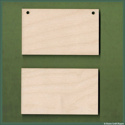 6 cm Wide Blank board plaques with square corners - plywood