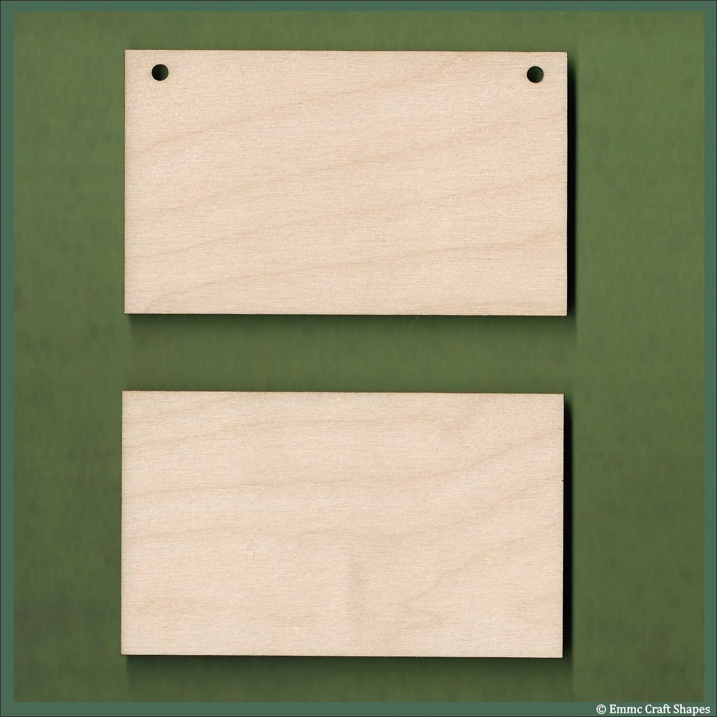 10 cm Wide Blank board plaques with square corners - plywood