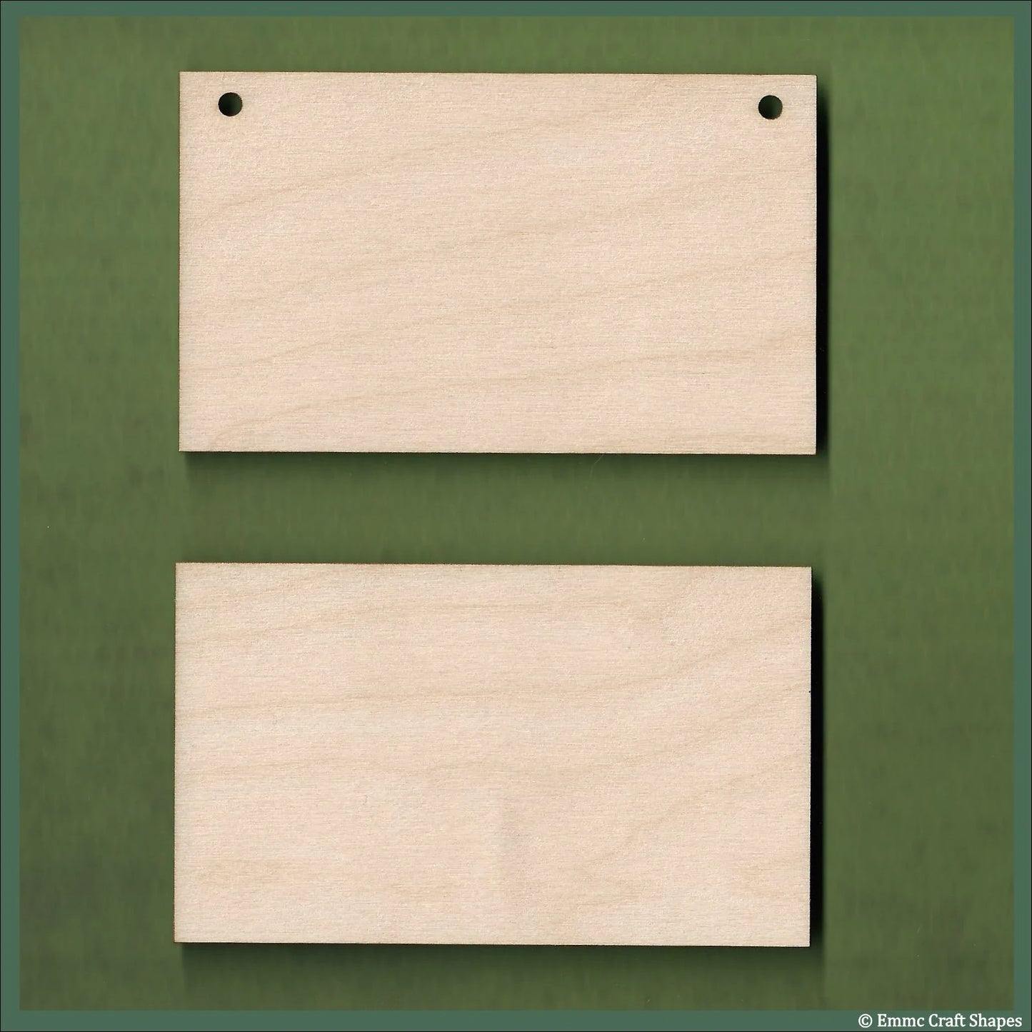 13 cm Wide Blank board plaques with square corners - plywood