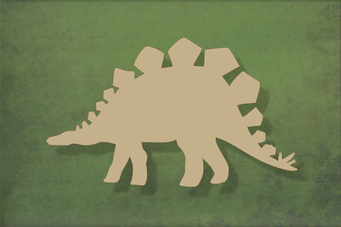 laser cut blank wooden Stegosaurus dinosaur shape for craft