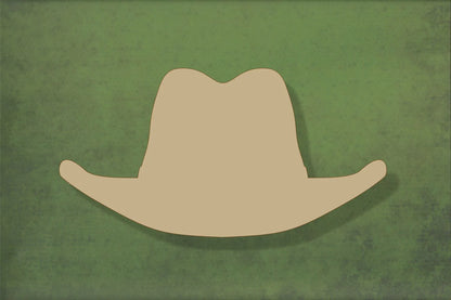 laser cut blank wooden Stetson-cowboy hat shape for craft