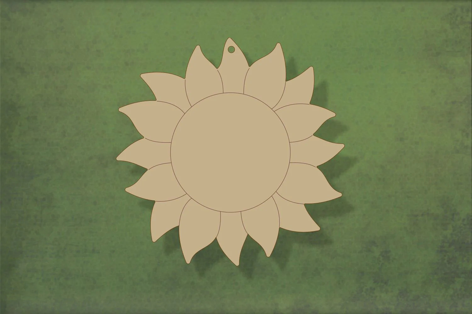 laser cut blank wooden Flower sunflower shape for craft