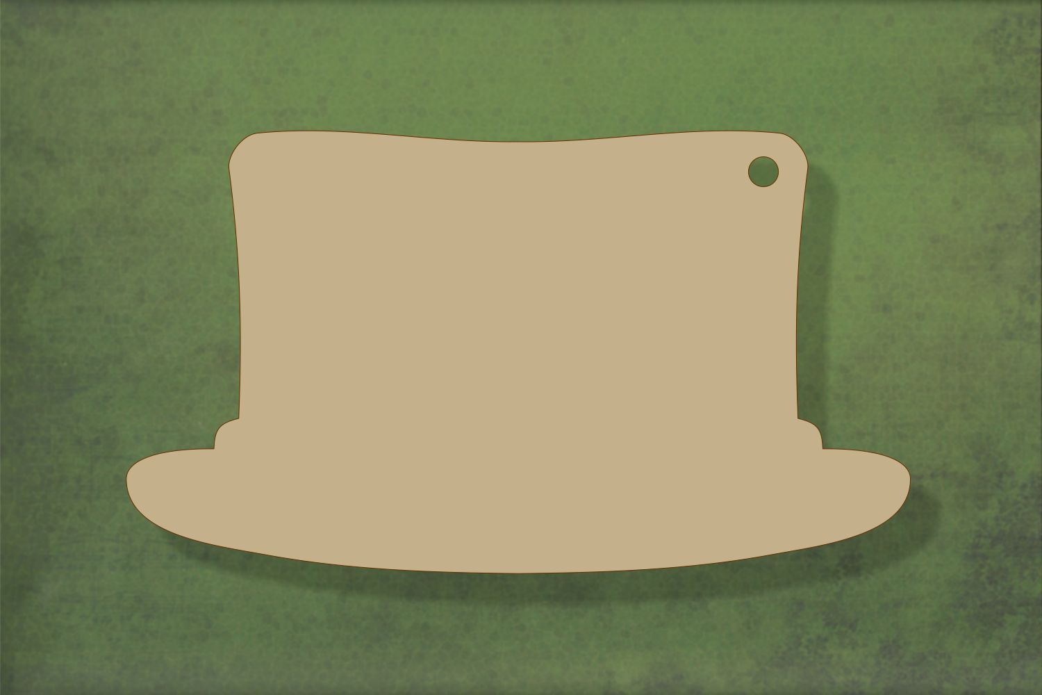 Laser cut, blank wooden Top hat shape for craft