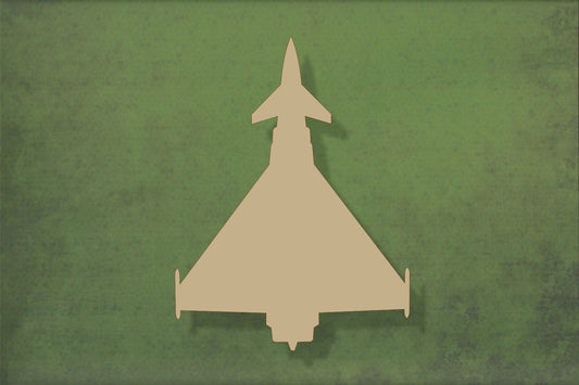 Laser cut, blank wooden Typhoon jet plane shape for craft