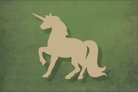 laser cut blank wooden Unicorn shape for craft