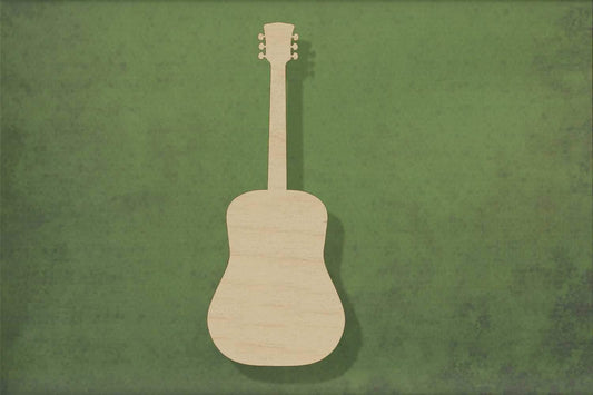 Laser cut, blank wooden acoustic guitar shape for craft