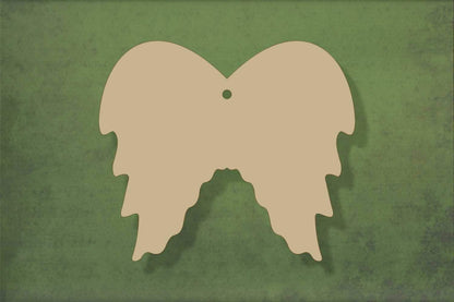 Laser cut, blank wooden angel wings shape for craft