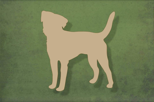 laser cut blank wooden Border terrier shape for craft