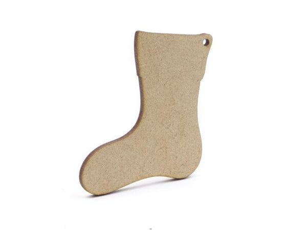 3mm MDF Stocking Blank - 8cm With Hanging Hole