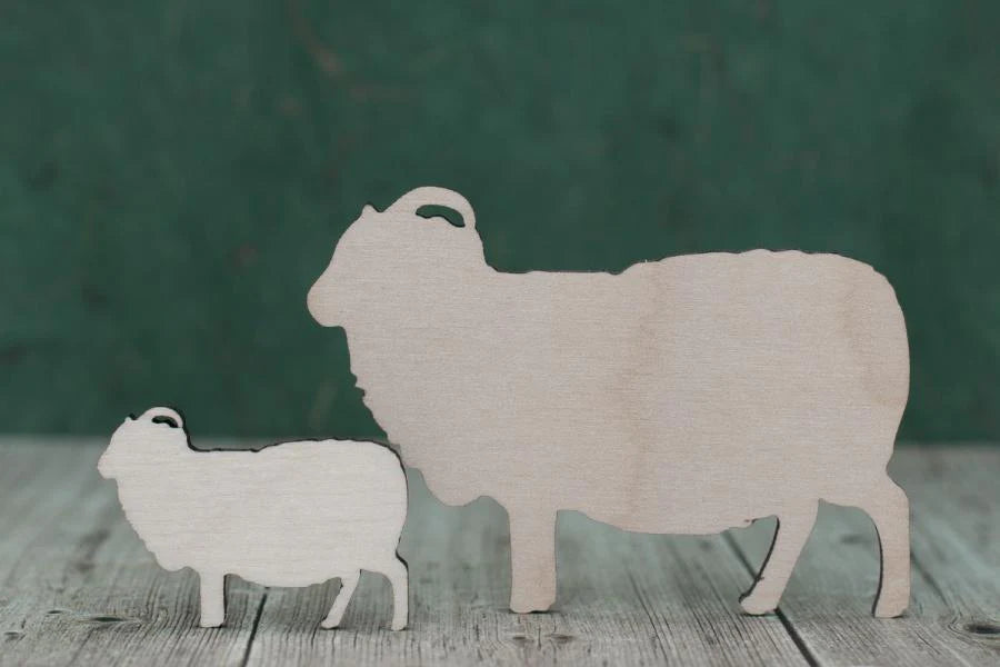 plywood Sheep Shapes