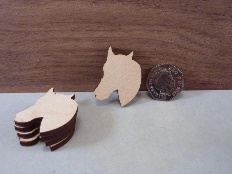 Blank plywood Horse Head shape - 4 cm