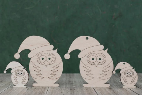 4 mm plywood Christmas Owl Shapes