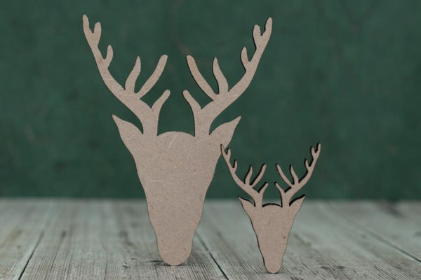 3mm MDF Stag Head Shapes