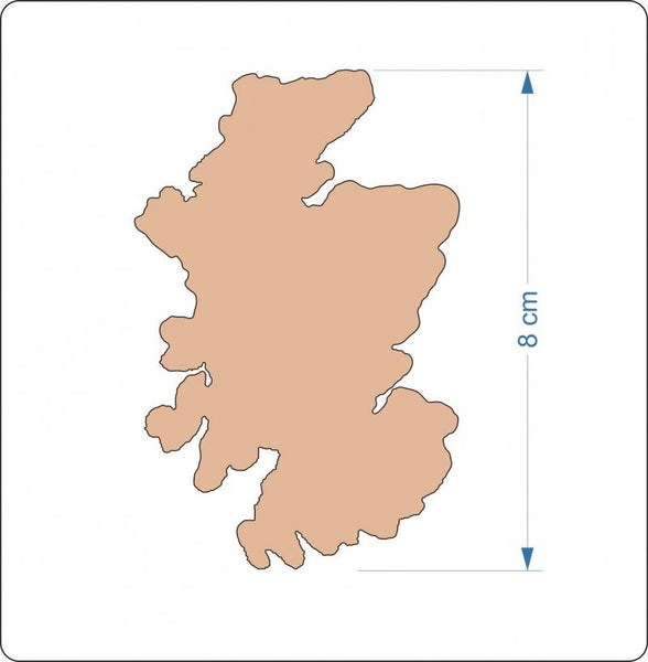 3mm MDF Scotland Outline shape - 8 cm