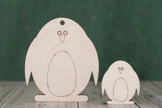 plywood Penguin Tags