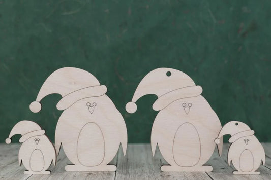4 mm plywood Christmas Penguin Shapes