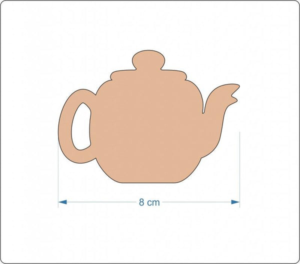 3mm MDF Teapot Shape - 8 cm