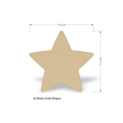 plywood Star Shape - 12 cm Blank