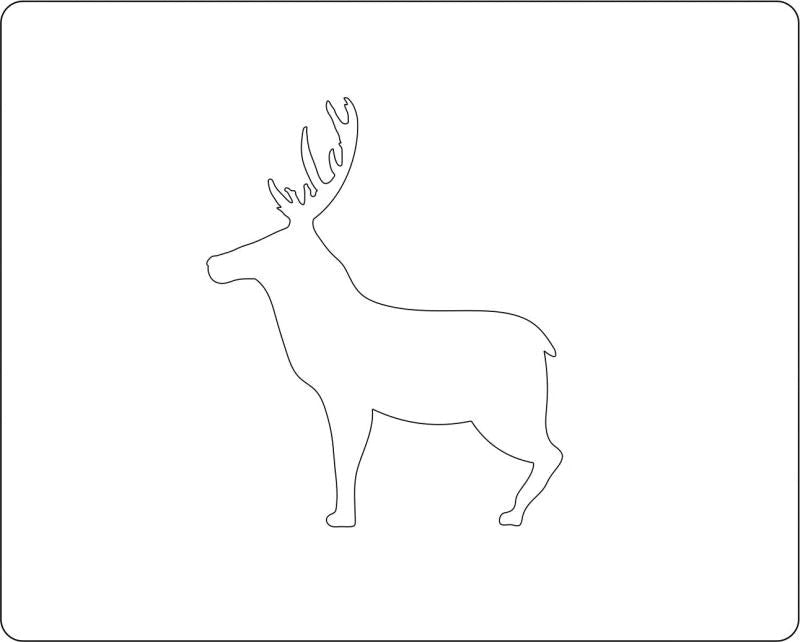 plywood Standing Stag/Deer - 8 cm