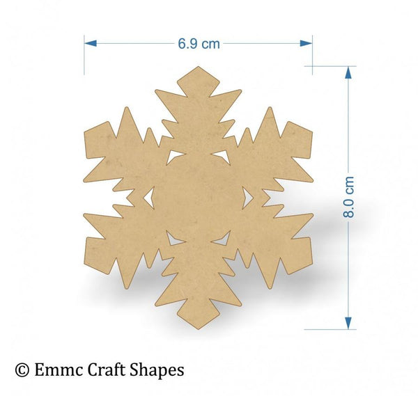 3mm MDF Snowflake Blank - 8 cm