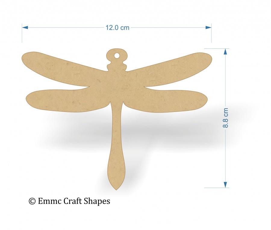 Dragonfly Shapes - 12 cm with hanging hole
