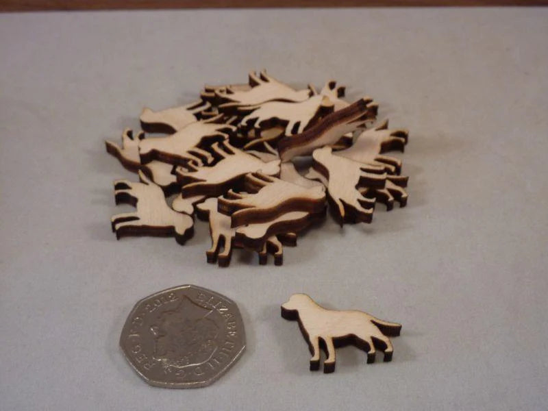plywood Wooden Labrador Blank - Mini 2 cm