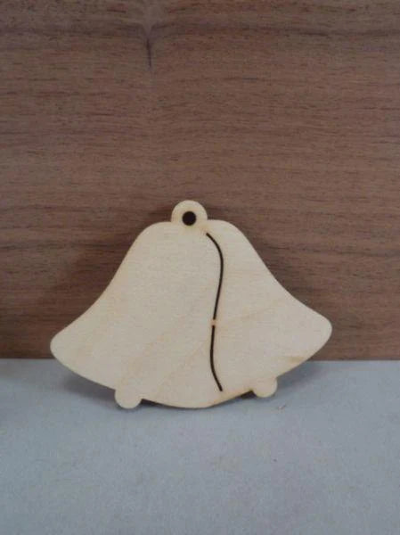 4 mm plywood double bell shapes with hanging hole