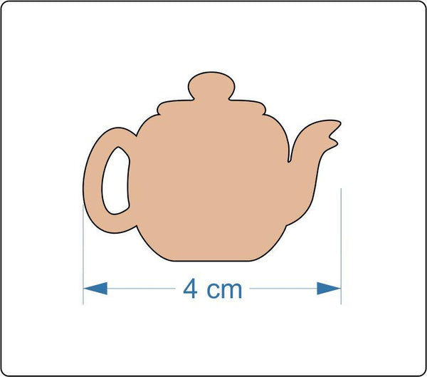 3mm MDF Teapot Shape - 4 cm