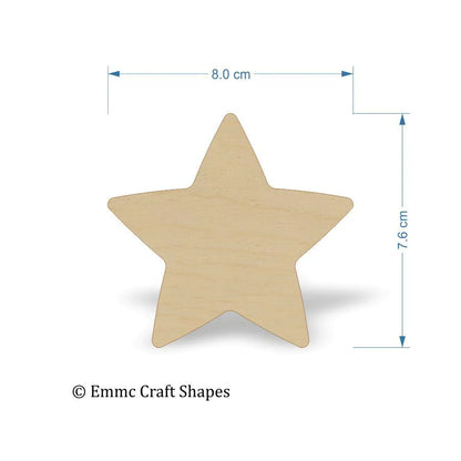 plywood Star Shape - 8 cm Blank
