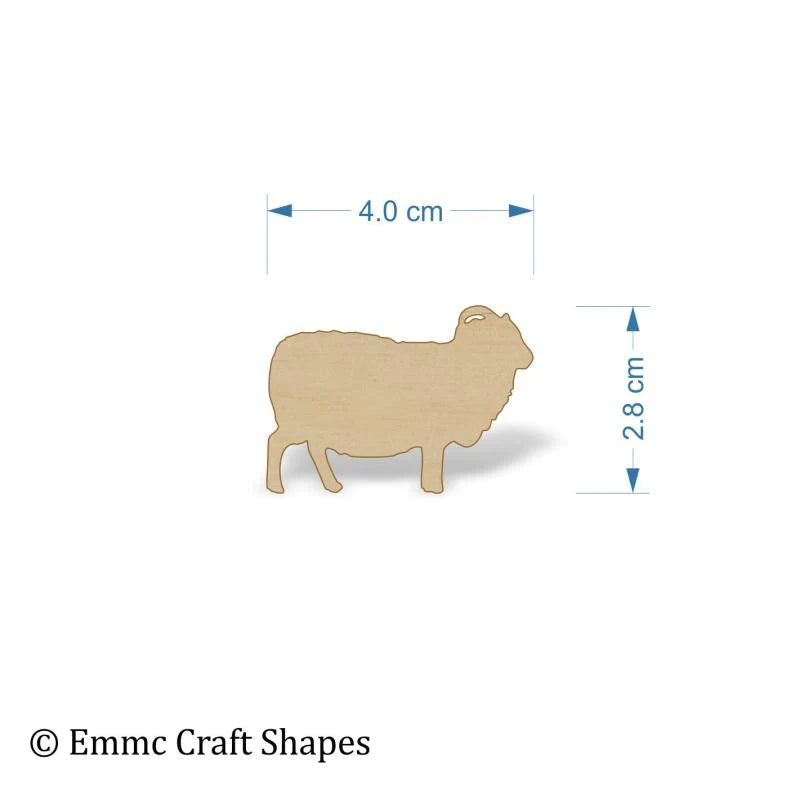plywood Sheep Shapes - 4cm
