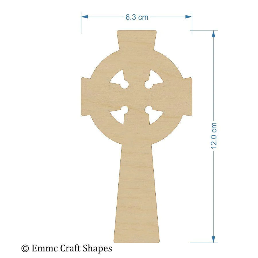 4 mm plywood Celtic Cross Blanks 12 cm without hanging hole