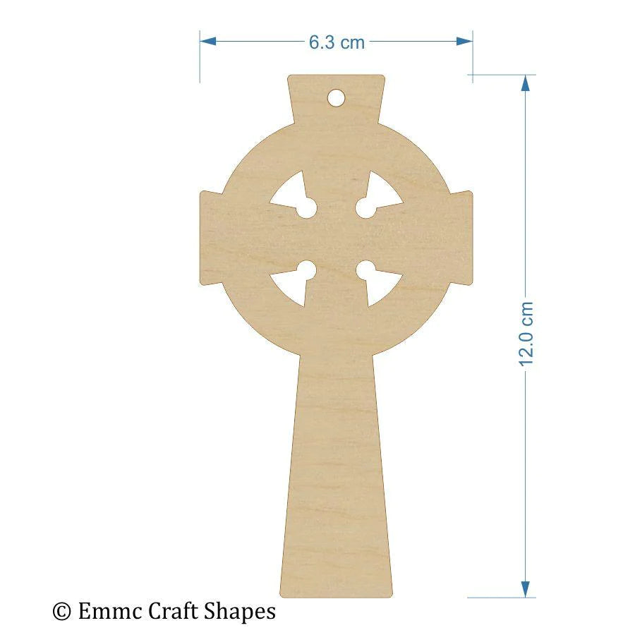 4 mm plywood Celtic Cross Blanks - 12 cm with hanging hole