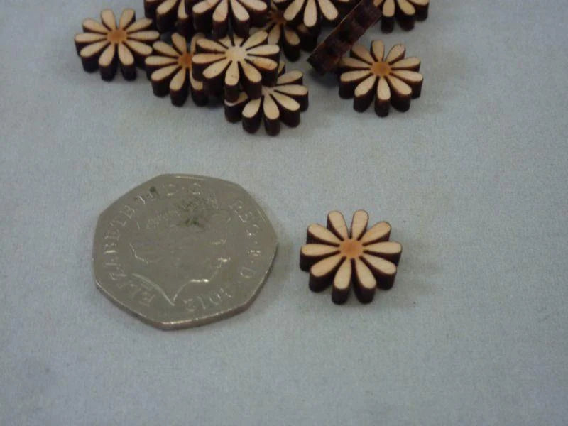 4 mm plywood Daisy Shape - Mini 1.5 cm