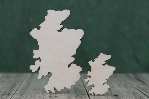 plywood Scotland Map Blank