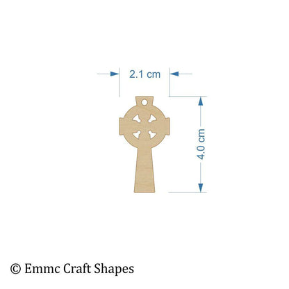 4mm plywood Celtic Cross Blanks - 4 cm with hanging hole