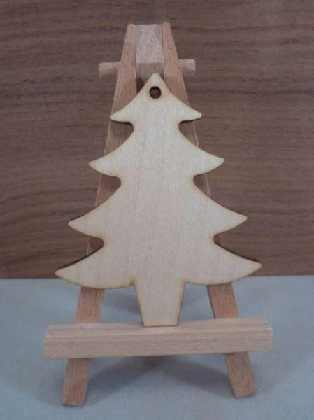 plywood Christmas Trees - 8 cm with hanging hole