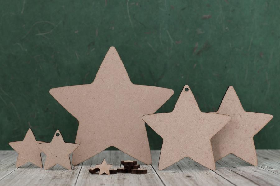 3mm MDF Star Shape Blanks